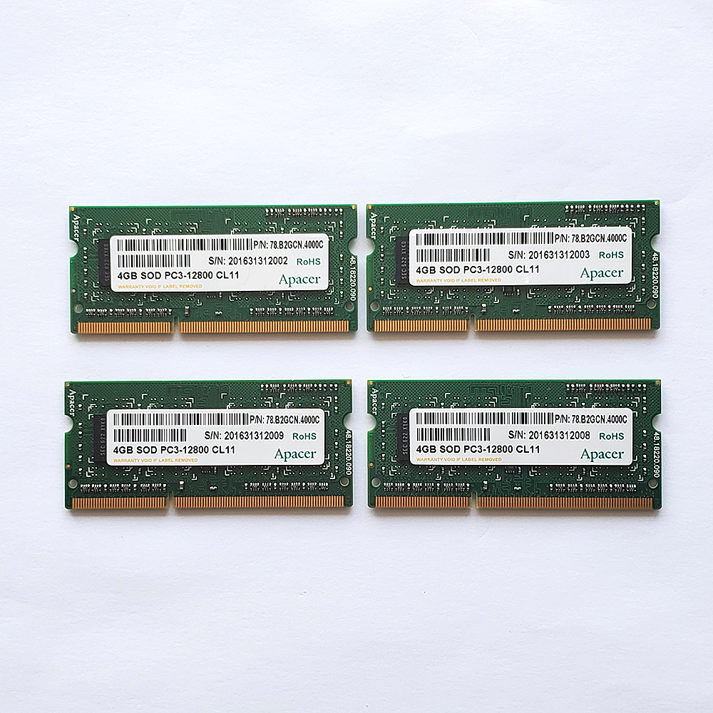 Apacer PC3-12800 SO-DIMM 16GB(4GB×4枚) DDR3 1600MHz ノートパソコン用の画像1