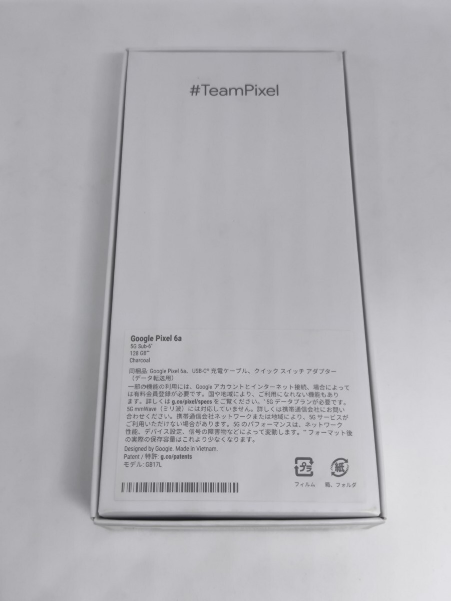 【未使用品】Google Pixel 6a 本体 Charcoalの画像3