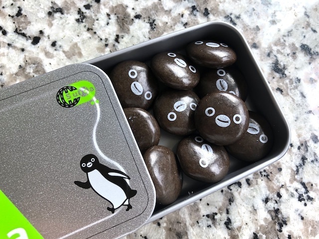 Suica(スイカ) プリントチョコレート 缶入マーブル ペンギン JR 東京駅 限定 お菓子 【新品未開封/人気の東京土産】グッズ アメニティ 記念_画像4