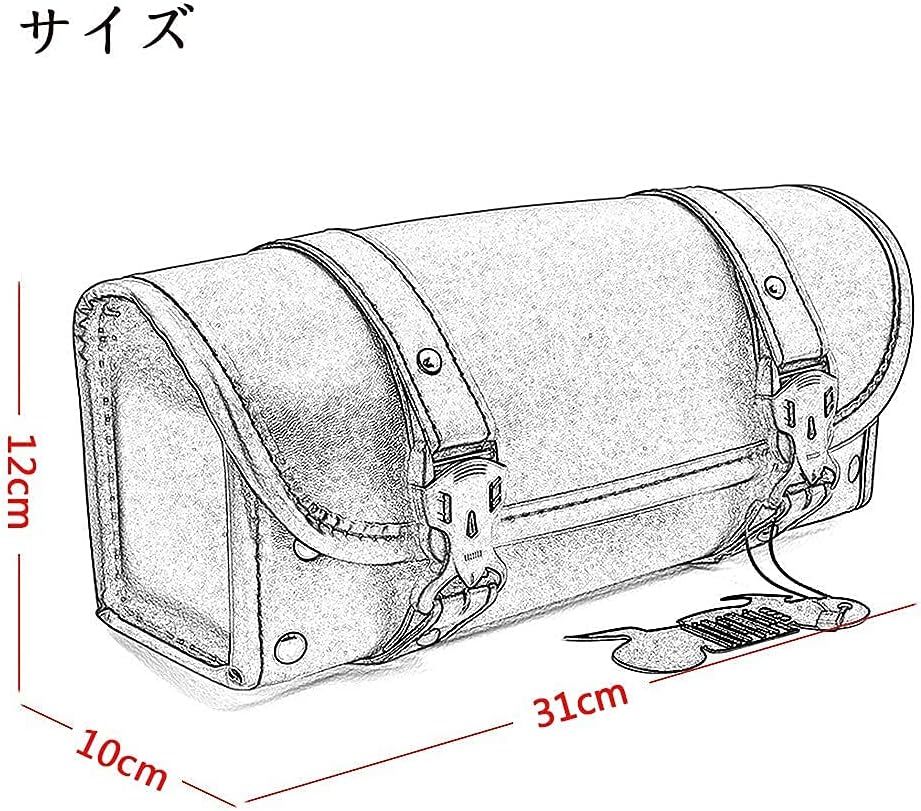 ZSADZS ツールバッグ バイク バイク サイド バッグ 汎用 バイクバッグ 工具入れ 小物入れ 防水 レザー 容量3L 開けや_画像3