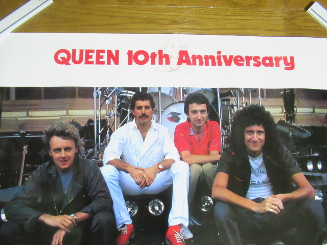 当時物 クイーン ポスター 59.5cm×84cm 10周年 ワーナーパイオニア QUEEN 10th Anniversary 非売品の画像3
