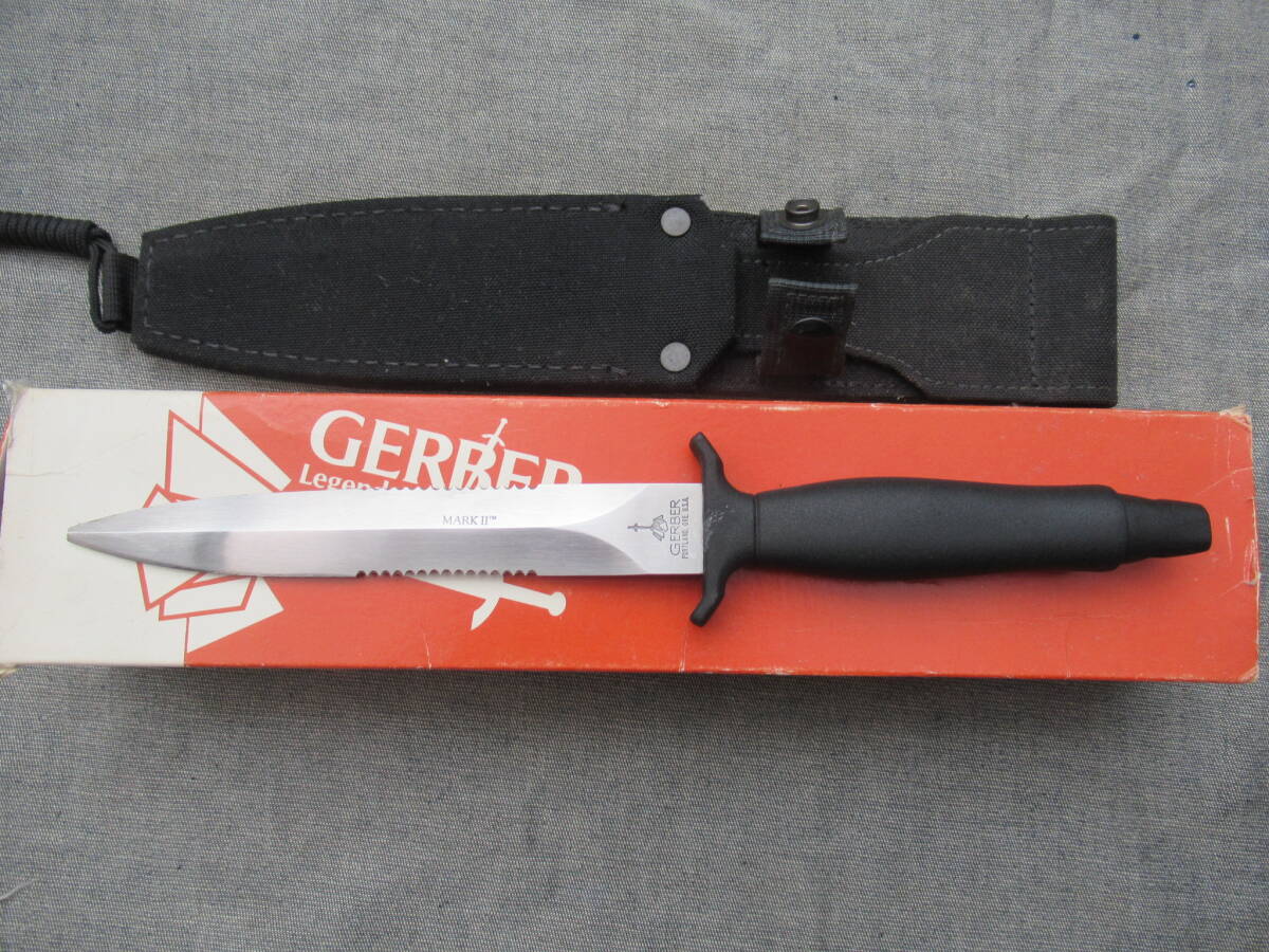 ガーバー マークⅡ ナイフ シースナイフ 片刃に加工済み 先端カット ジャンク の画像1