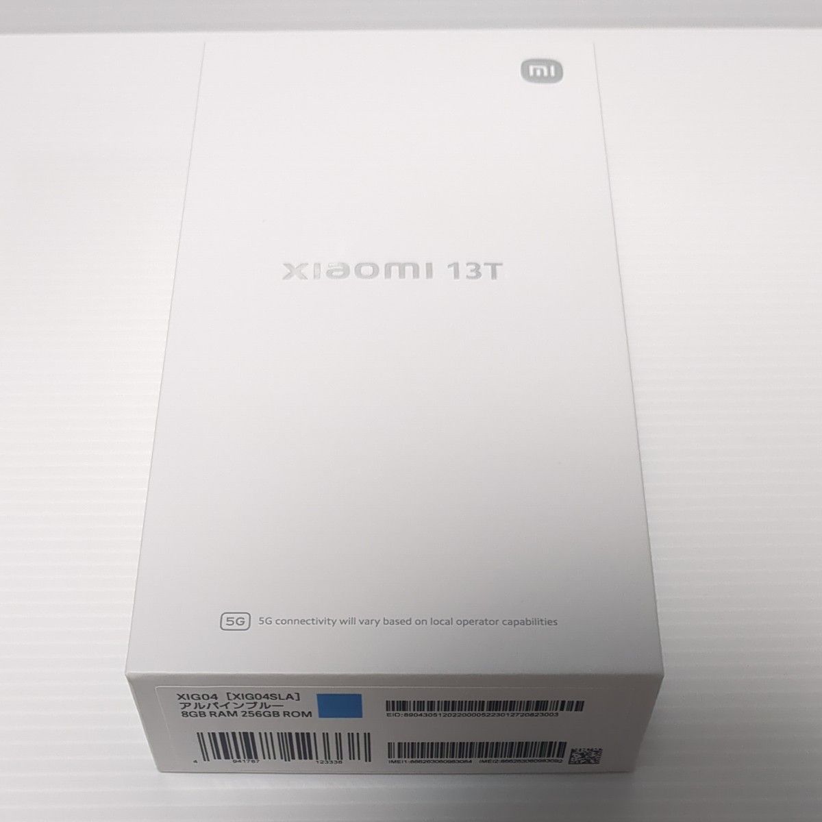 Xiaomi 13T XIG04 256GB au版 アルパインブルー SIMフリー　新品未使用　ケース、液晶・カメラフィルム付