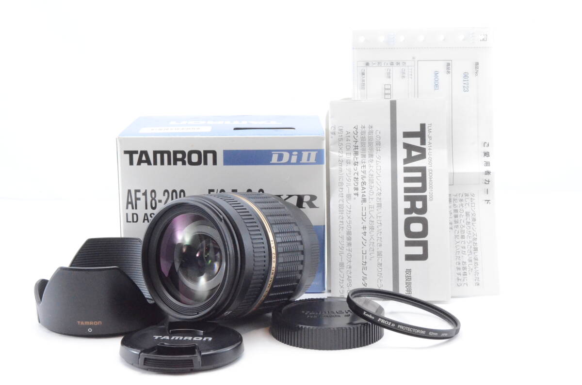 【美品・箱付き】TAMRON A14 AF 18-200mm f/3.5-6.3 XR Di II LD IF MACRO ニコン・キャノン・ソニー/コニカミノルタマウント共用の画像1