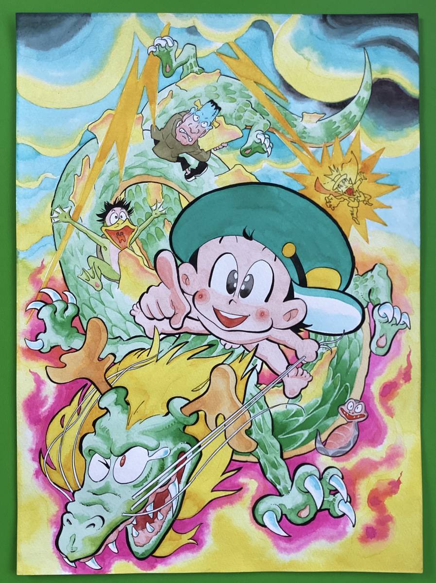 グランドホールセール 新・ひまで署オマワリくん カラー原画20枚 (第6話 世界平和なんて簡単!) サイン、直筆画