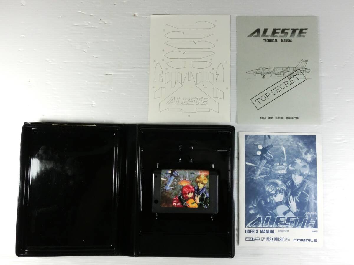 n635 ☆ 中古美品【動作未確認】MSX2 ALESTE/アレスタ コンパイル 取扱説明書付き ゲームソフト ジャンク現状扱い ☆_これが全てです。