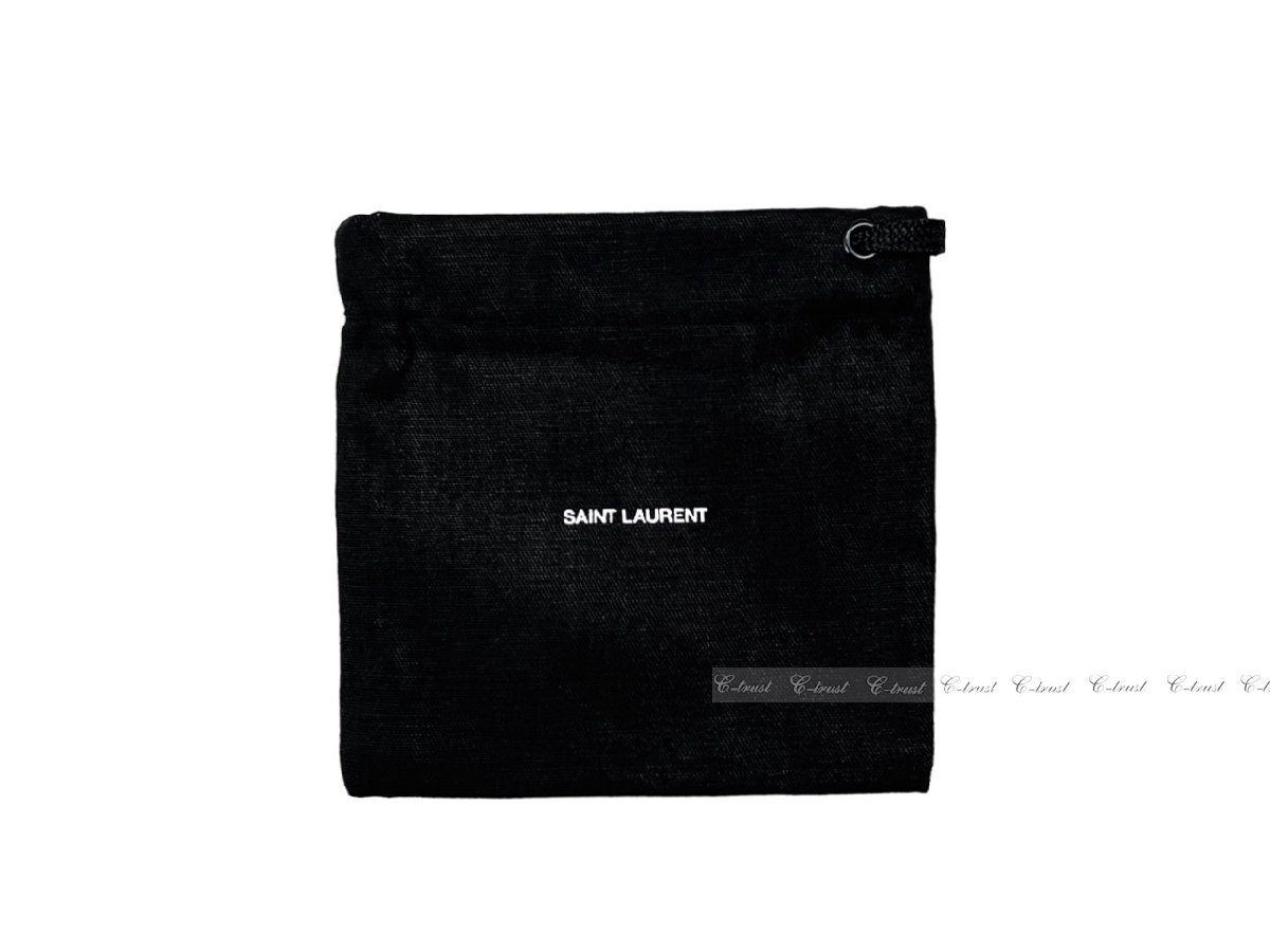 K528-M.. SAINT LAURENT サンローラン ブレスレット ハート ロゴ ブラス ★ シルバー_画像8