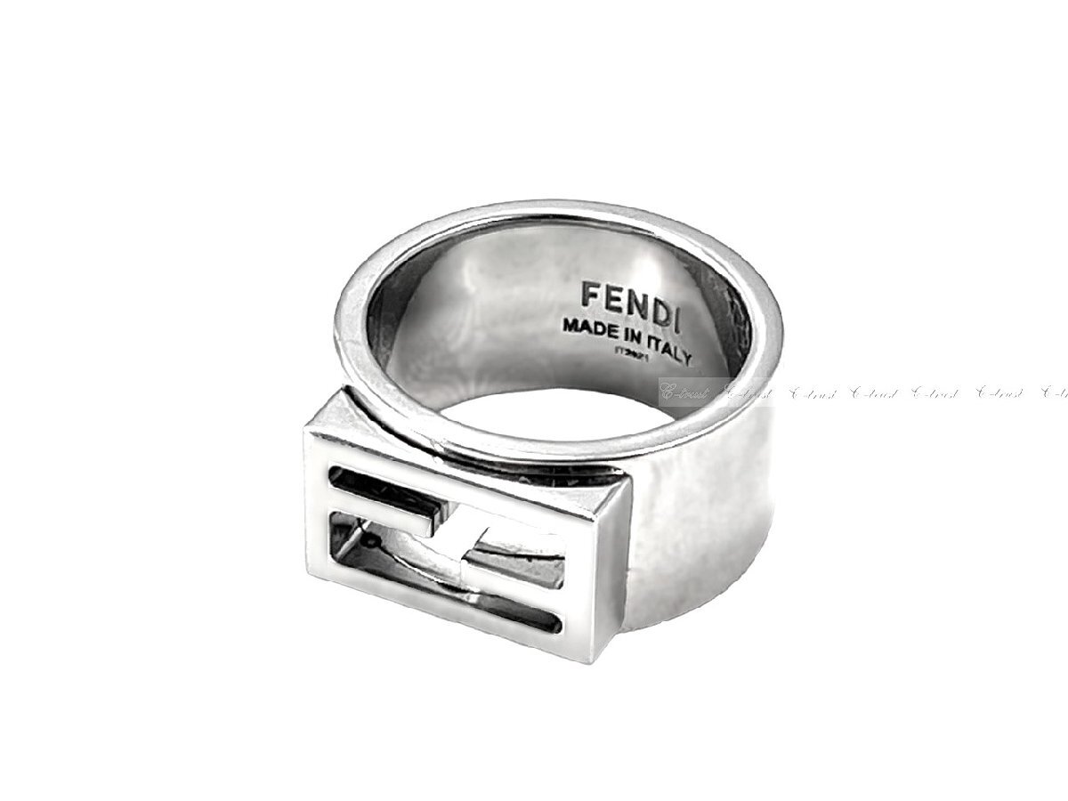 K361-M.. FENDI フェンディ リング 指輪 FF ロゴ イタリア製 7AJ541B08F0TH0 ★ シルバー_画像2