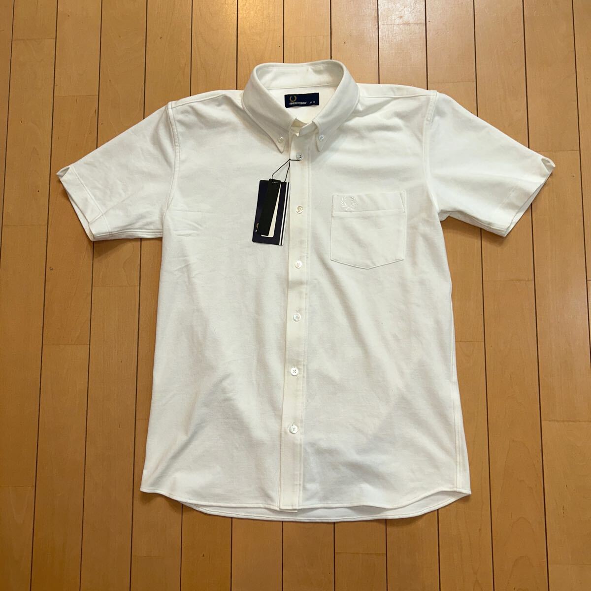 新品 フレッドペリー フルオープンシャツ 鹿の子半袖シャツ ボタンダウンシャツ ポロシャツ /FRED PERRY FULL OPEN SHIRT F1414_画像1