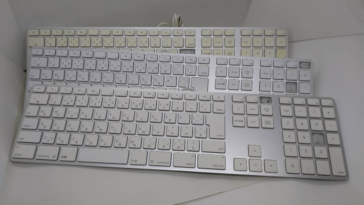 ●アップル APPLE Keyboard USB日本語キーボード A１２４３ 【 ジャンク・動作未確認】 3個セットの画像1