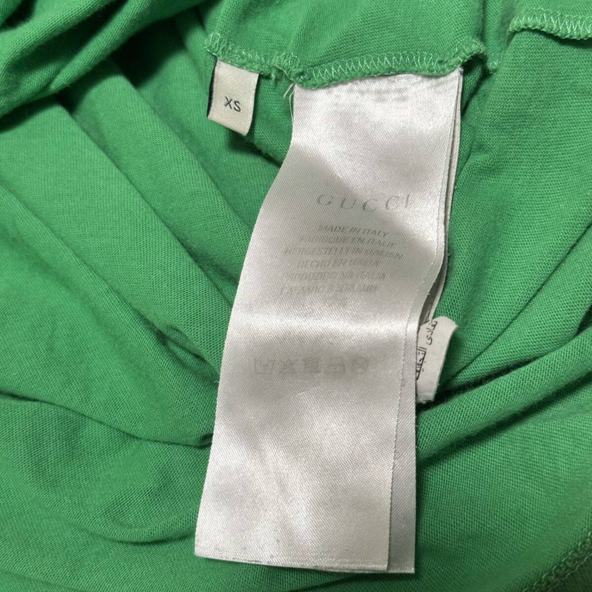 希少★ GUCCI グッチ Tシャツ ダブルタイガー ロゴ 半袖Tシャツ メンズ グリーン