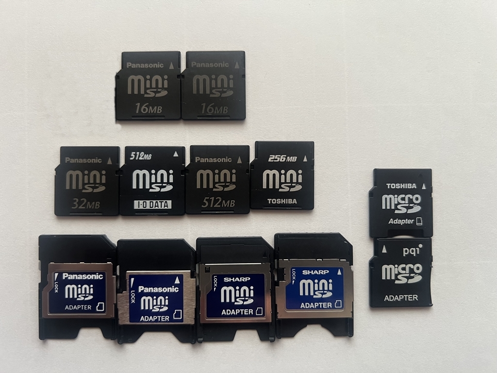 ★☆[メモリ] Mini SD Memory Card 16M/32M/512M/256M/ 計6枚☆★の画像1