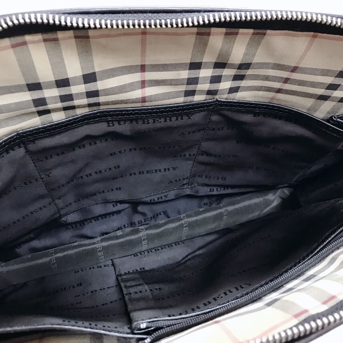  редкий BURBERRYnoba проверка 2way портфель портфель Burberry сумка на плечо 