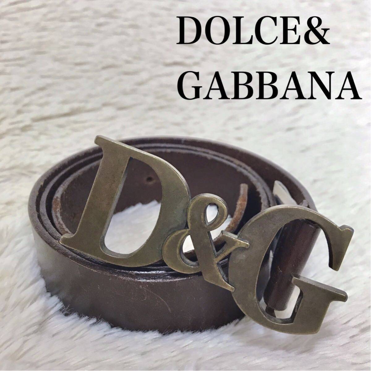 DOLCE&GABBANA D&Gロゴ バックル 金具 レザー ベルト ブラウン｜Yahoo