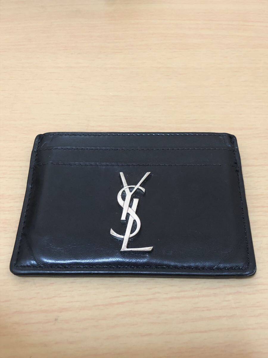 1円 ★ SAINT LAURENT サンローラン 正規品 福岡 カードケース 485631 0SX0E 1000 ブラック　FK