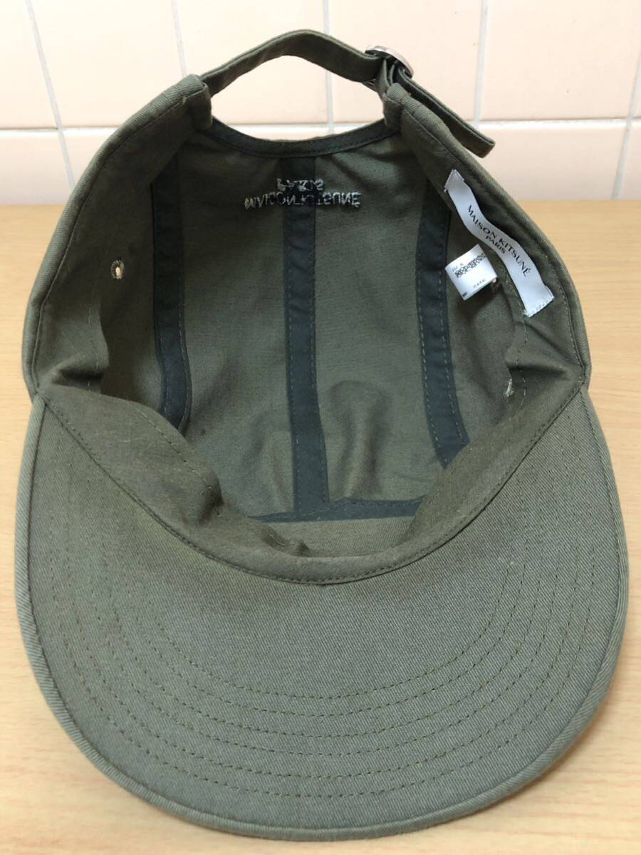 1円 ★ 即決激安 ★ MAISON KITSUN メゾンキツネ ★ 送料520円OK ★ MK CAMP 5P CAP キャップ カーキ FKの画像4