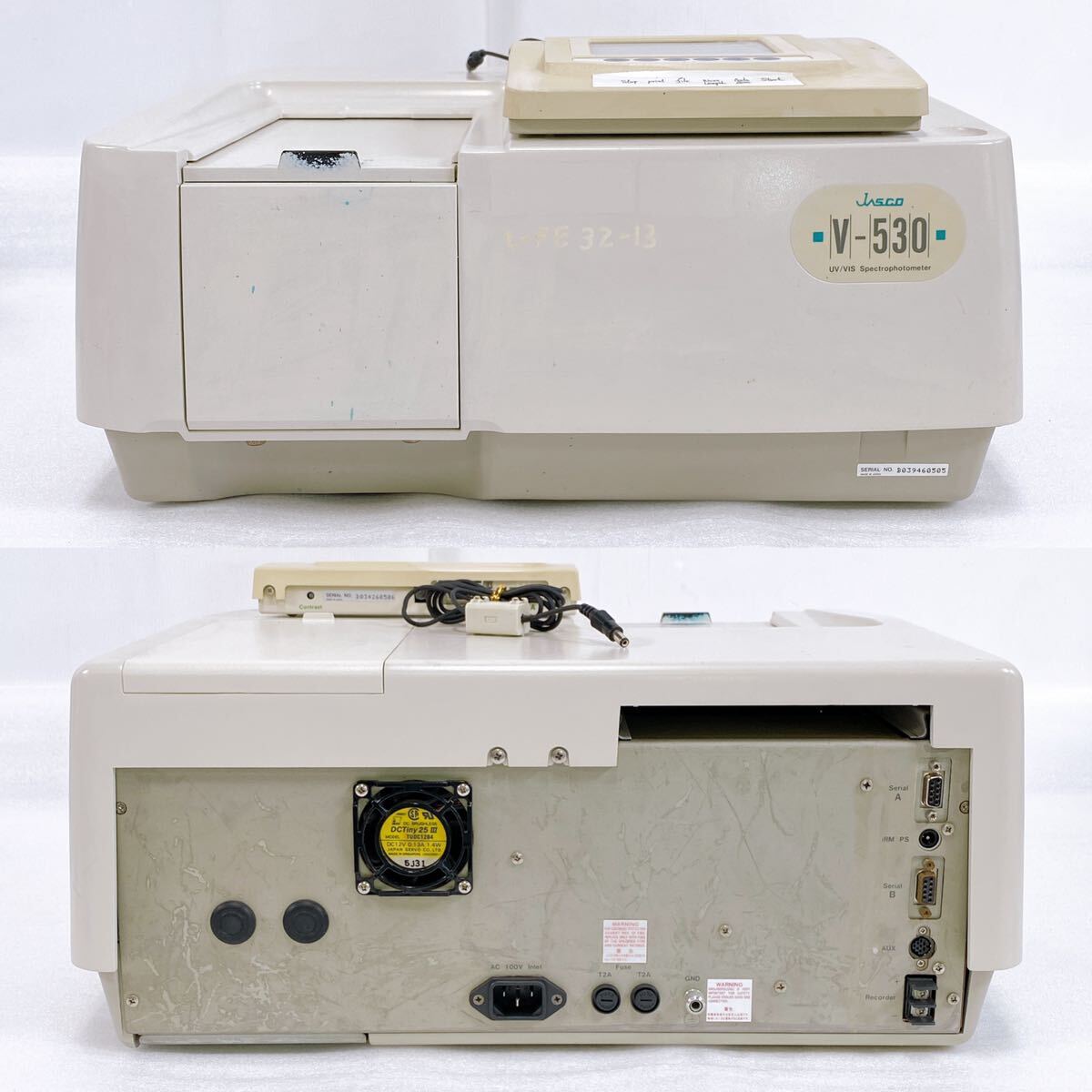 分光光度計 日本分光 V-530 JASCO UV/VIS Spectrophotometer カードリーダー付【通電確認のみ】_画像2