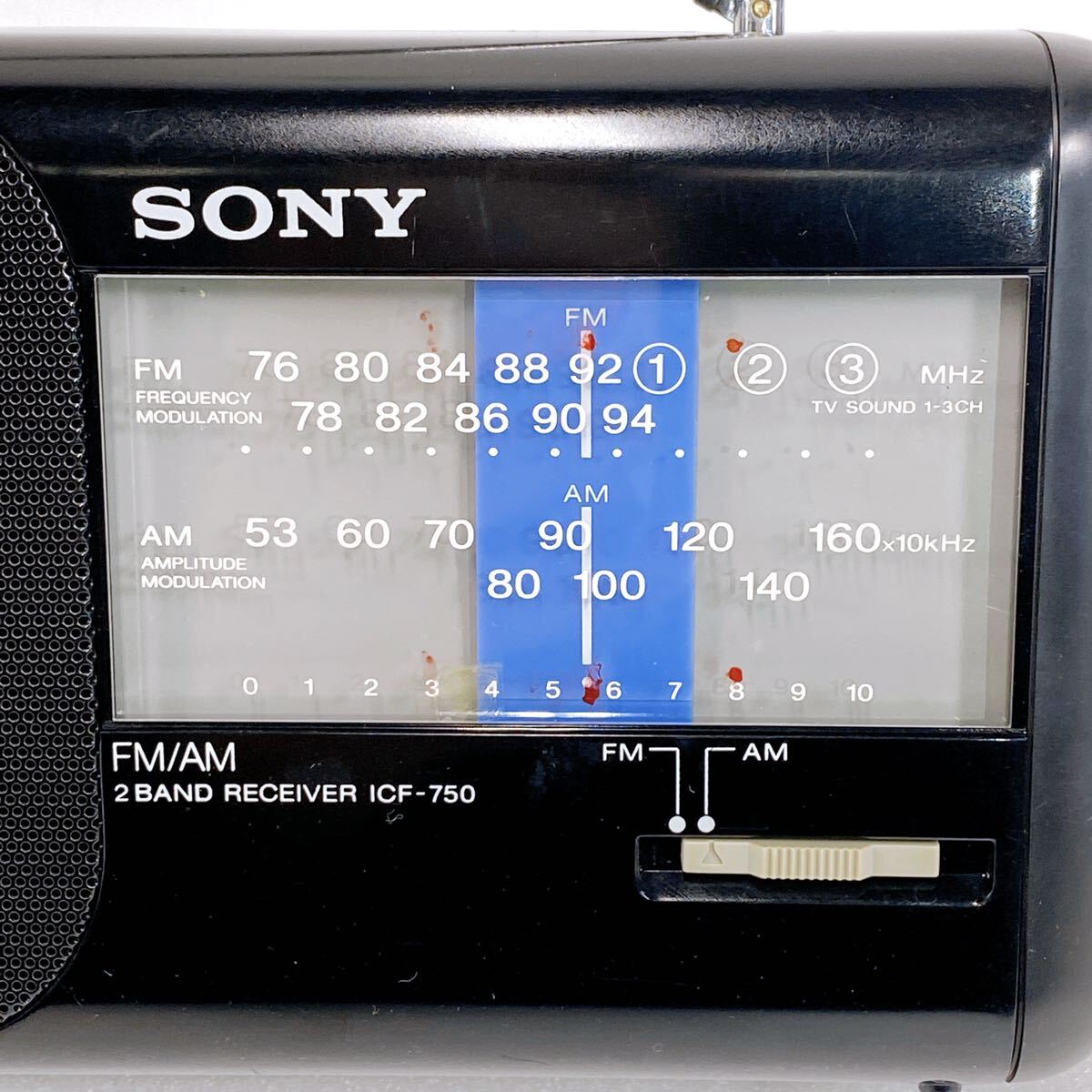 SONY Sony ICF-750 FM/AM 2BAND RECEIVER radio portable radio [AM only reception verification settled / junk treatment ]