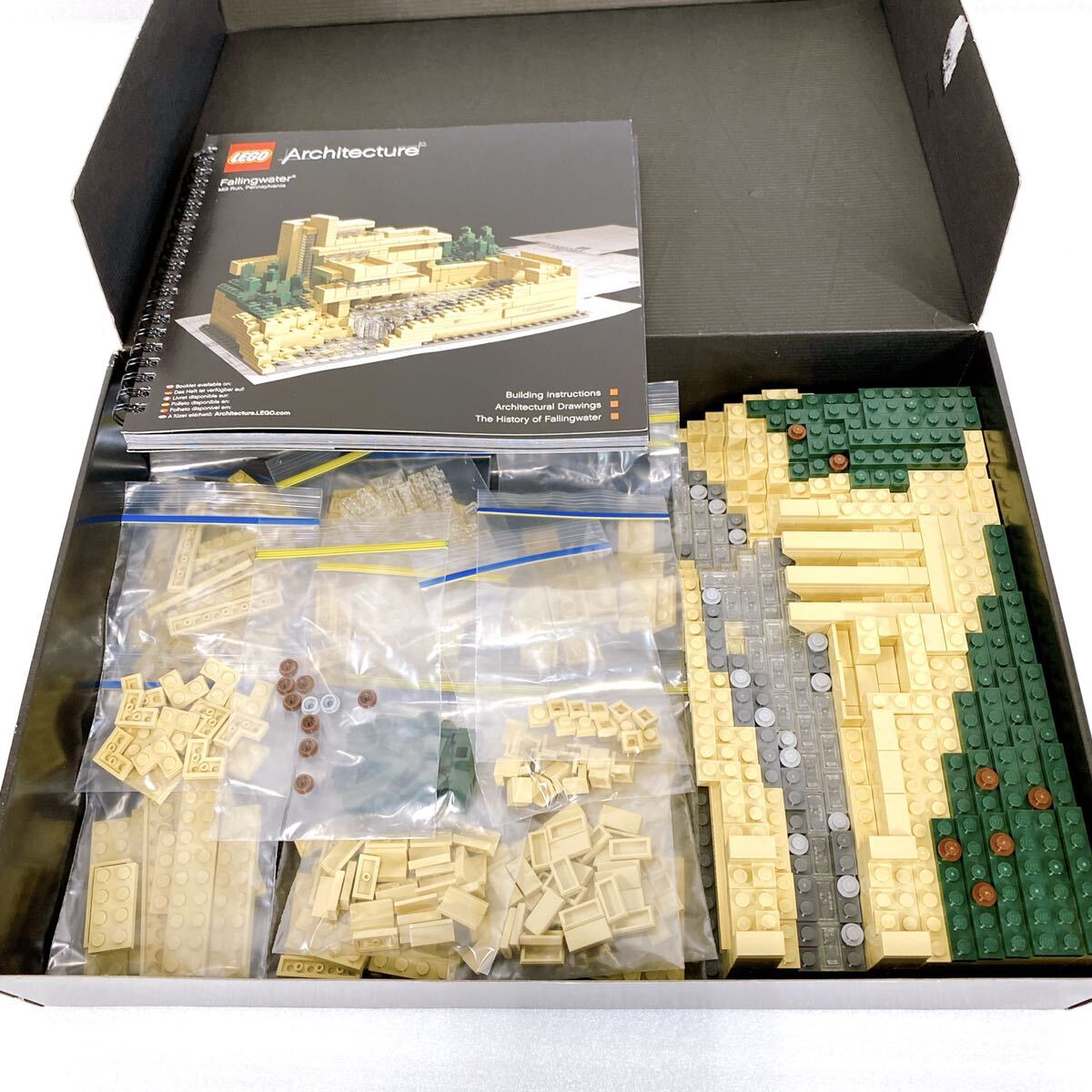 ★組立途中★ 廃盤 希少 LEGO レゴ 21005 アーキテクチャー Fallingwater 落水荘 カウフマンズ邸 組立図あります【パーツ有無未確認】_画像3