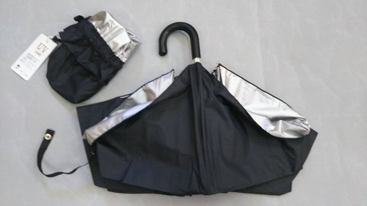 晴雨兼用傘 雨傘 日傘 折りたたみ傘 表ブラック裏シルバー 新品の画像5