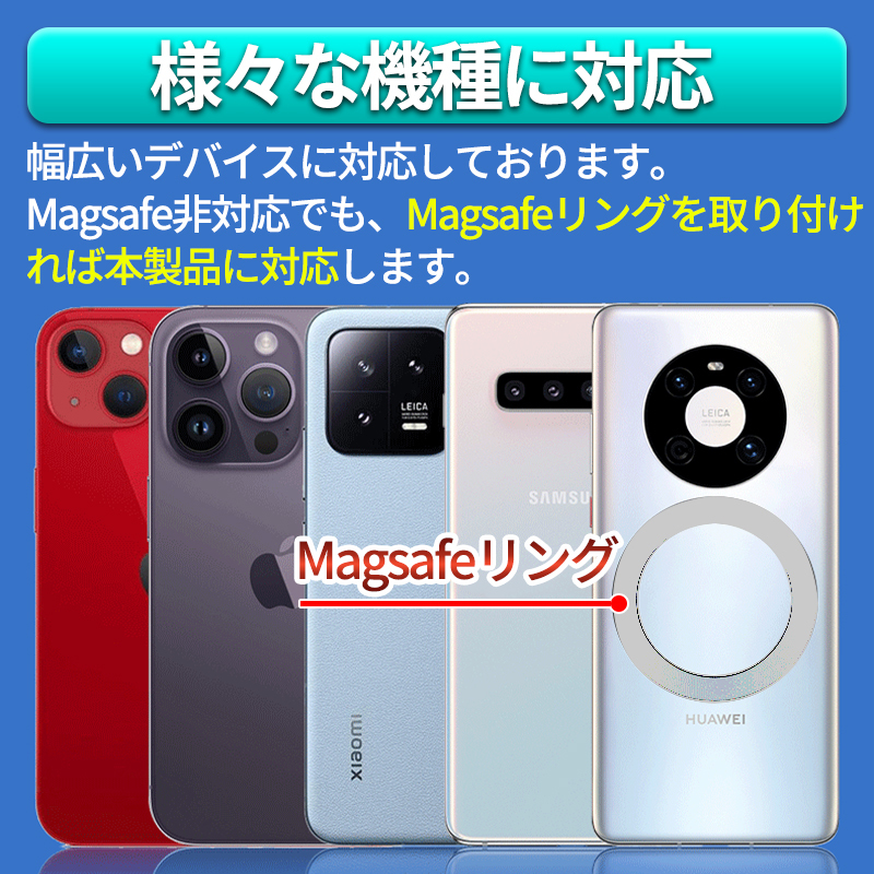 スマホホルダー 車 携帯ホルダー 車載 マグセーフ リング 強力 MagSafe マグネット 磁石 カー用品 車用スマホホルダー マグネットホルダ_画像8