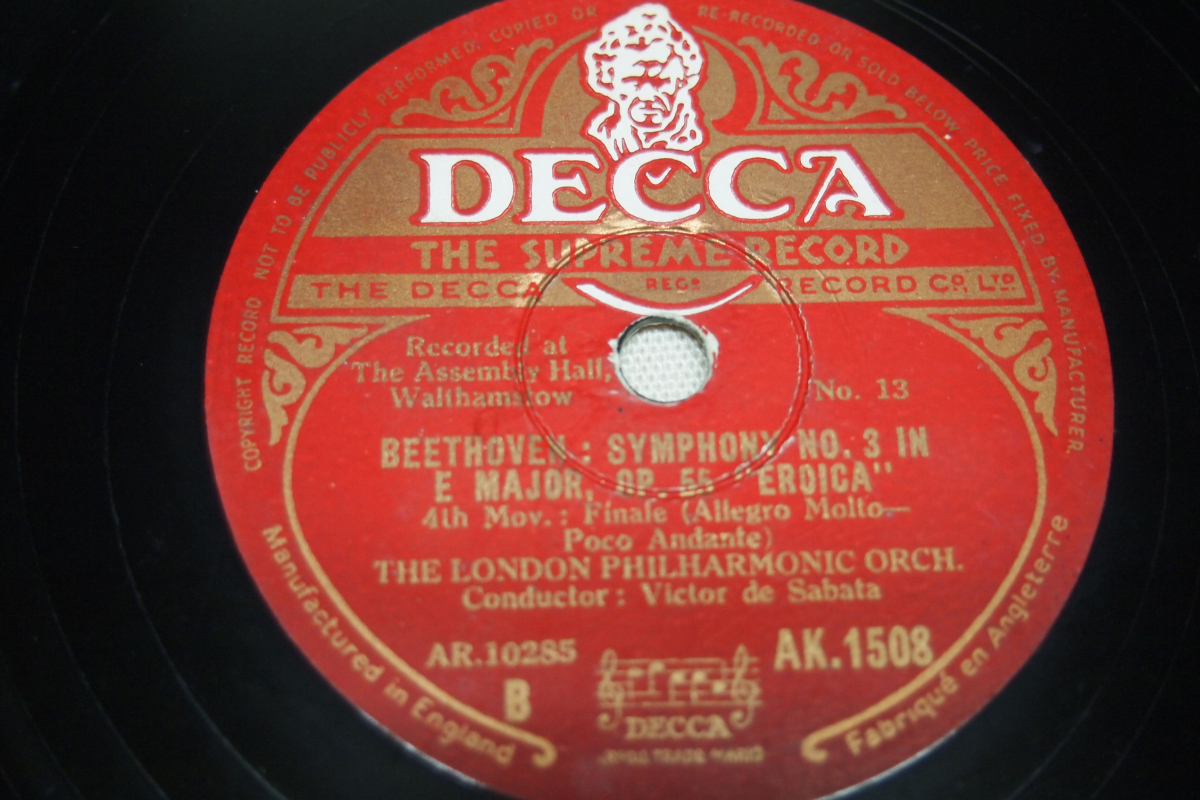 britain DECCA12 -inch SP record 7 sheets set album beige to-ven[ symphony no. 3 number change ho length style EROICA* hero ~O.P55] Victor * Sabar ta(con)