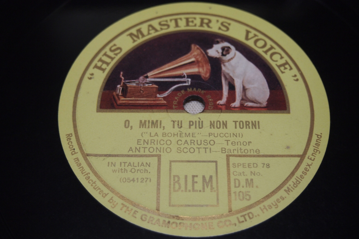 britain H.M.V12 -inch SP record en Rico *ka Roo so-(tenor) Scotty (bari) two -ply .pchi-ni[la*boe-m.. no. 4 curtain already .. not ear ] other 1 bending 