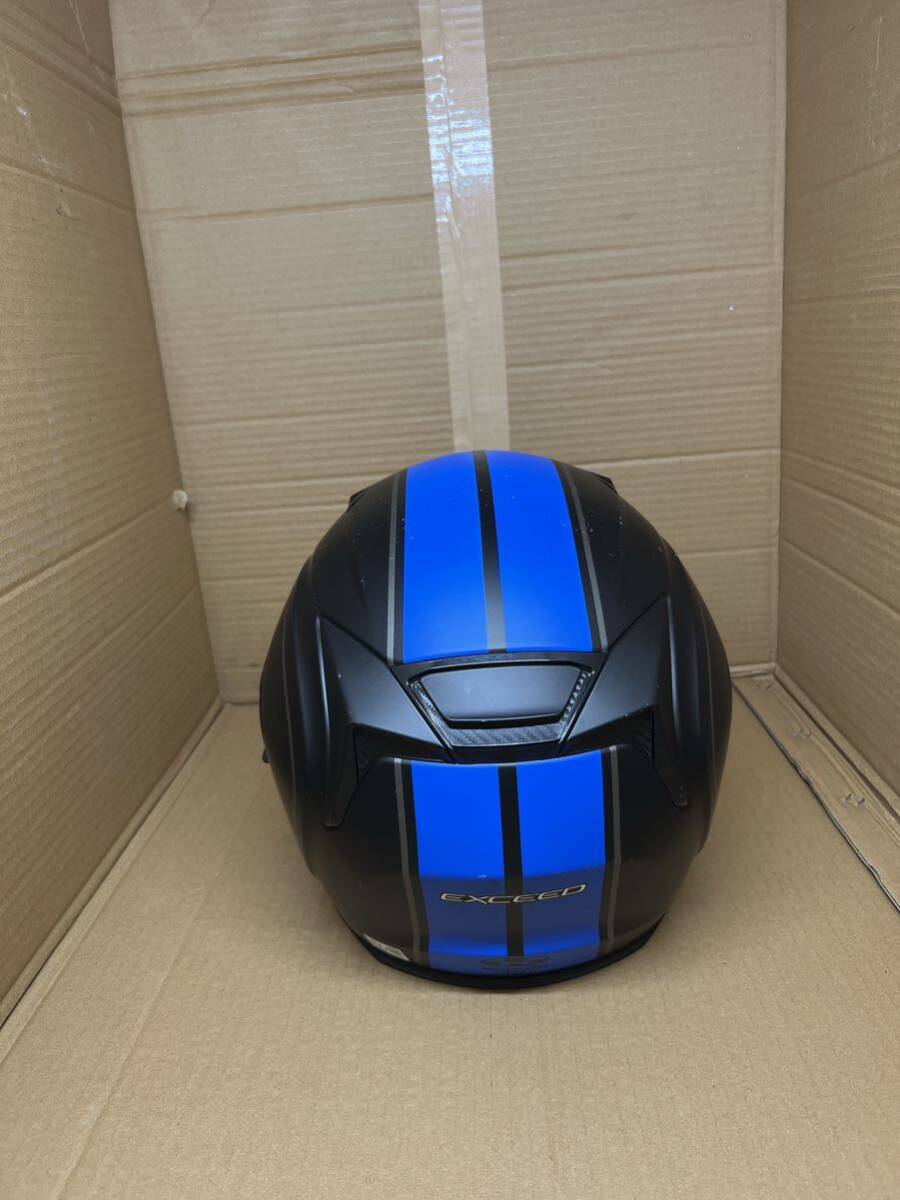 KABUTO カブト EXCEED DELIE エクシード デリエ フラットブラックブルー Lサイズ 59-60 ジェットヘルメット の画像3