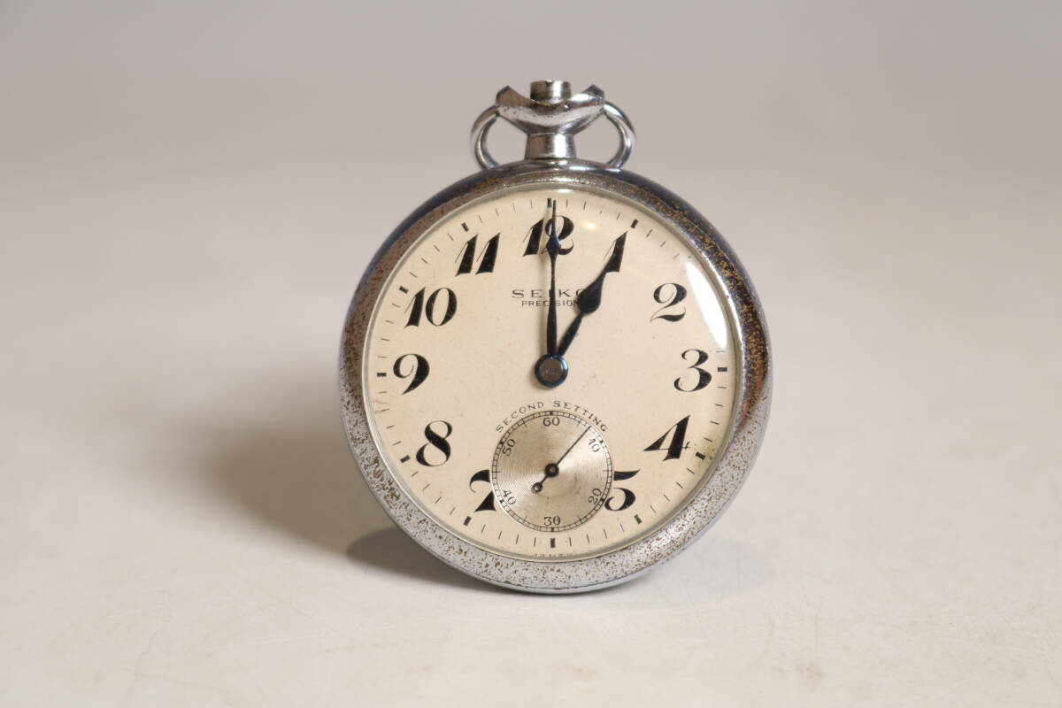 SEIKOセイコー 昭34 旧国鉄青針 鉄道時計 懐中時計 精工舎 ジャンク品（R705）の画像10