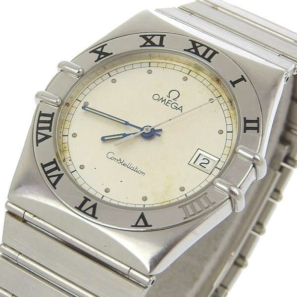 1円 訳あり ジャンク オメガ OMEGA クオーツ コンステレーション シルバー文字盤 SS×SS メンズ 腕時計の画像3
