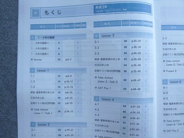 WH72-038 塾専用 中3 中学必修テキスト 英語3 三省堂[NEW CROWN]準拠 状態良い 20 S5Bの画像3