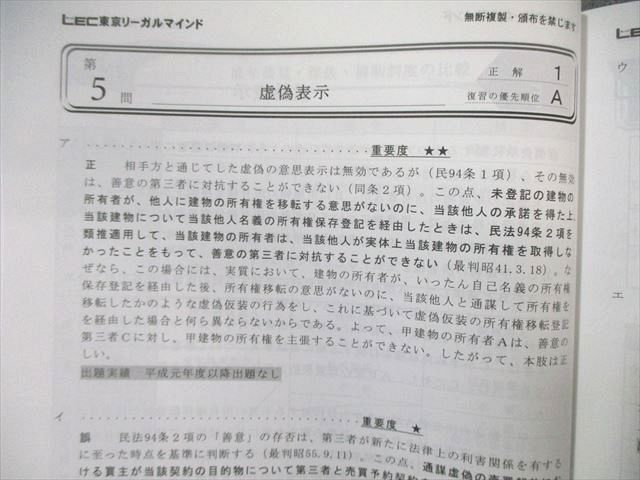 WH01-061 LEC 司法書士試験 第1/2回 全国スーパー公開模擬試験 午前/午後 2023年合格目標 未開封品あり 未使用品 計4冊 50M4D_画像6