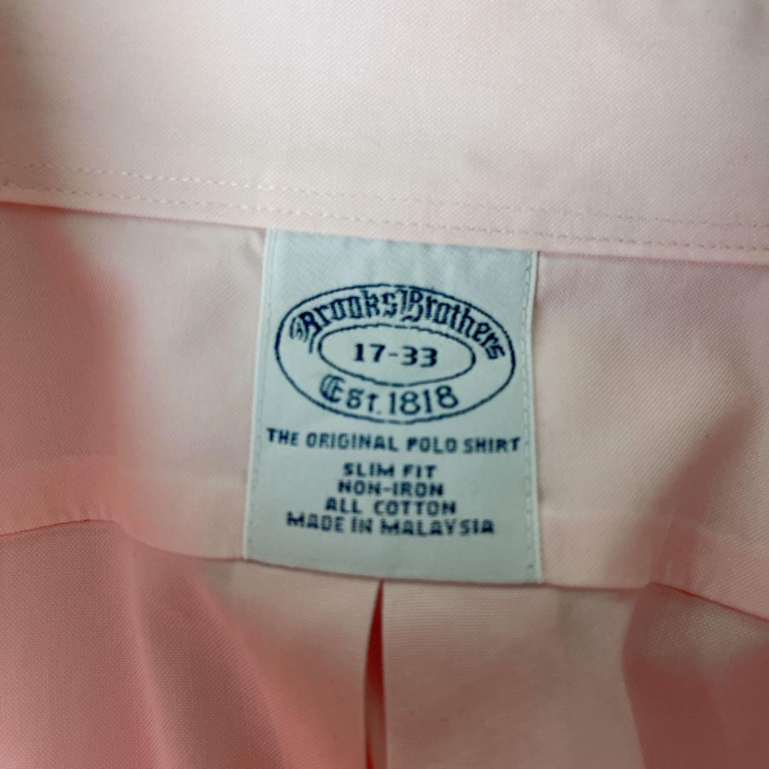 ブルックスブラザーズ 長袖 BDシャツ ピンク メンズ古着 XL ボタンダウンの画像6