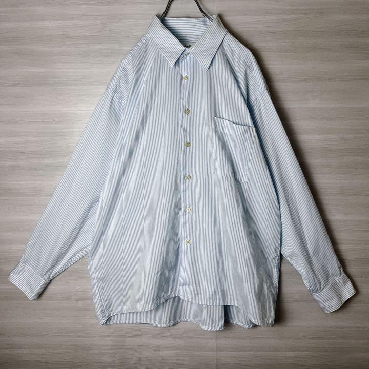  Calvin Klein stripe long sleeve shirt men's old clothes L shirt 
