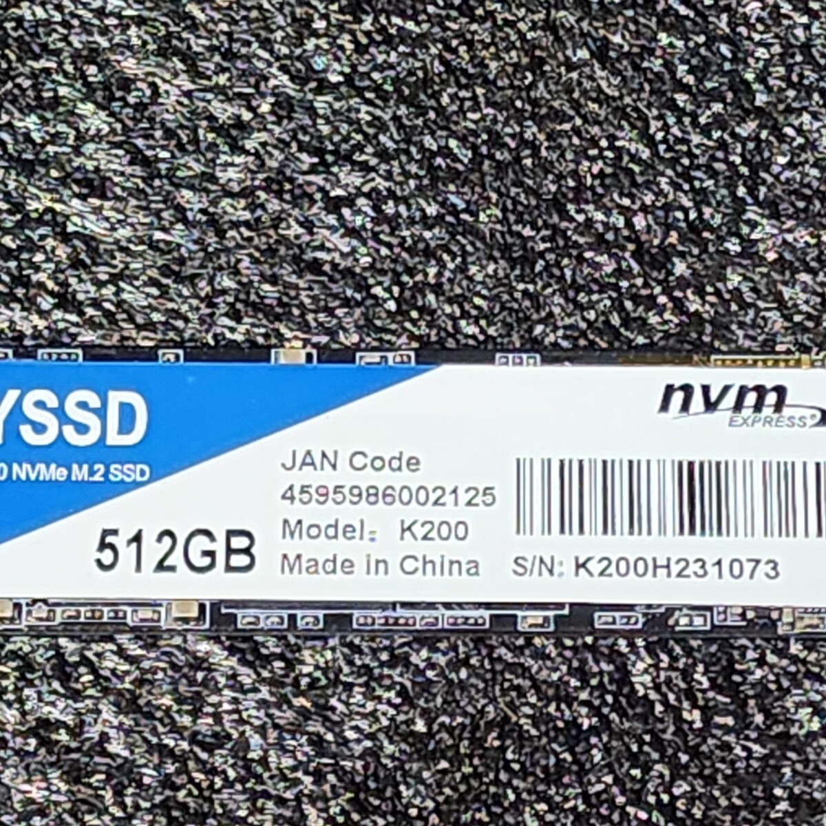 KYSSD K200 512GB NVMe SSD フォーマット済み PCパーツ M.2 2280 動作確認済み 480GB 500GB_画像2