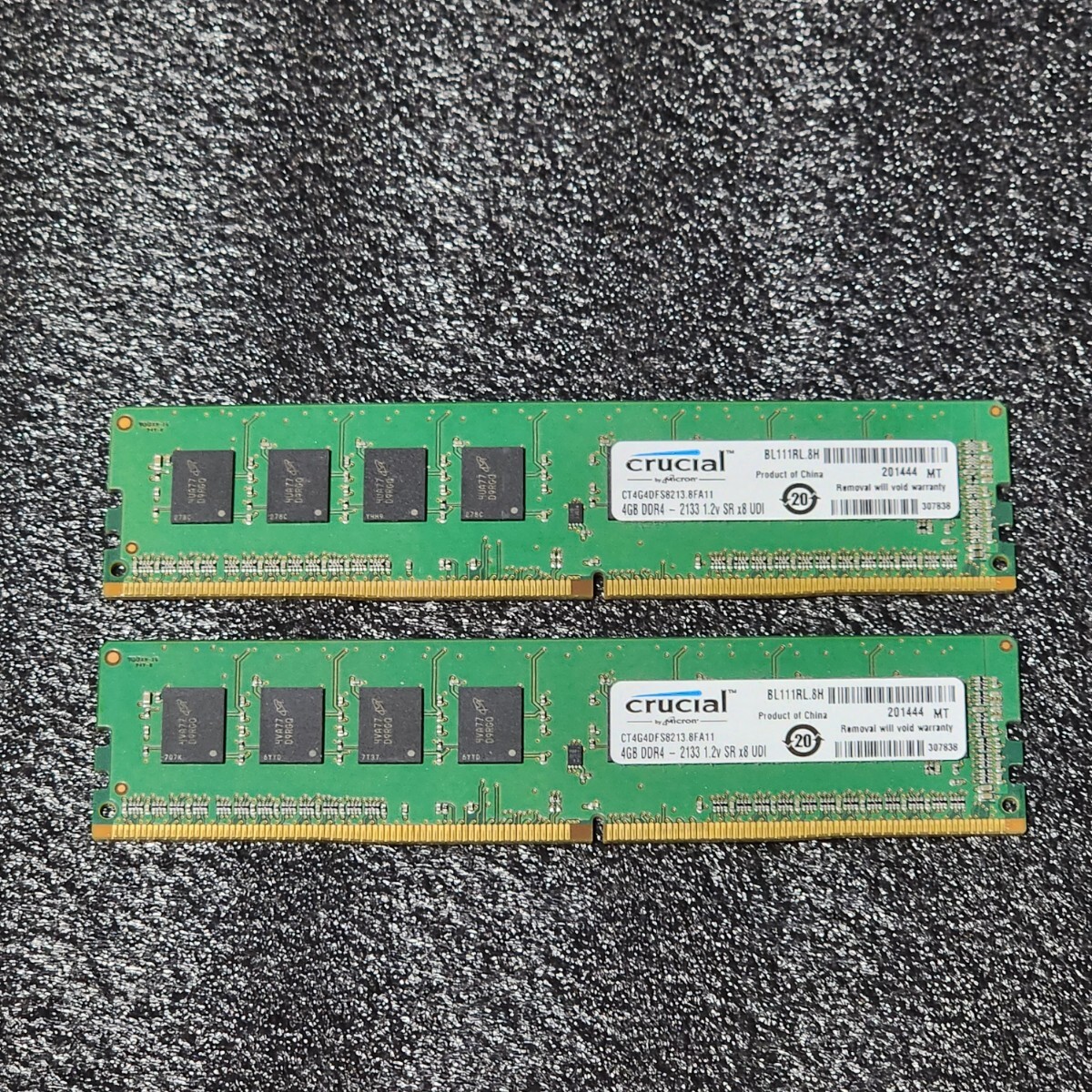 Micron CRUCIAL DDR4-2133MHz 8GB (4GB×2枚キット) CT4G4DFS8213.8FA11 動作確認済み デスクトップ用 PCメモリ の画像1