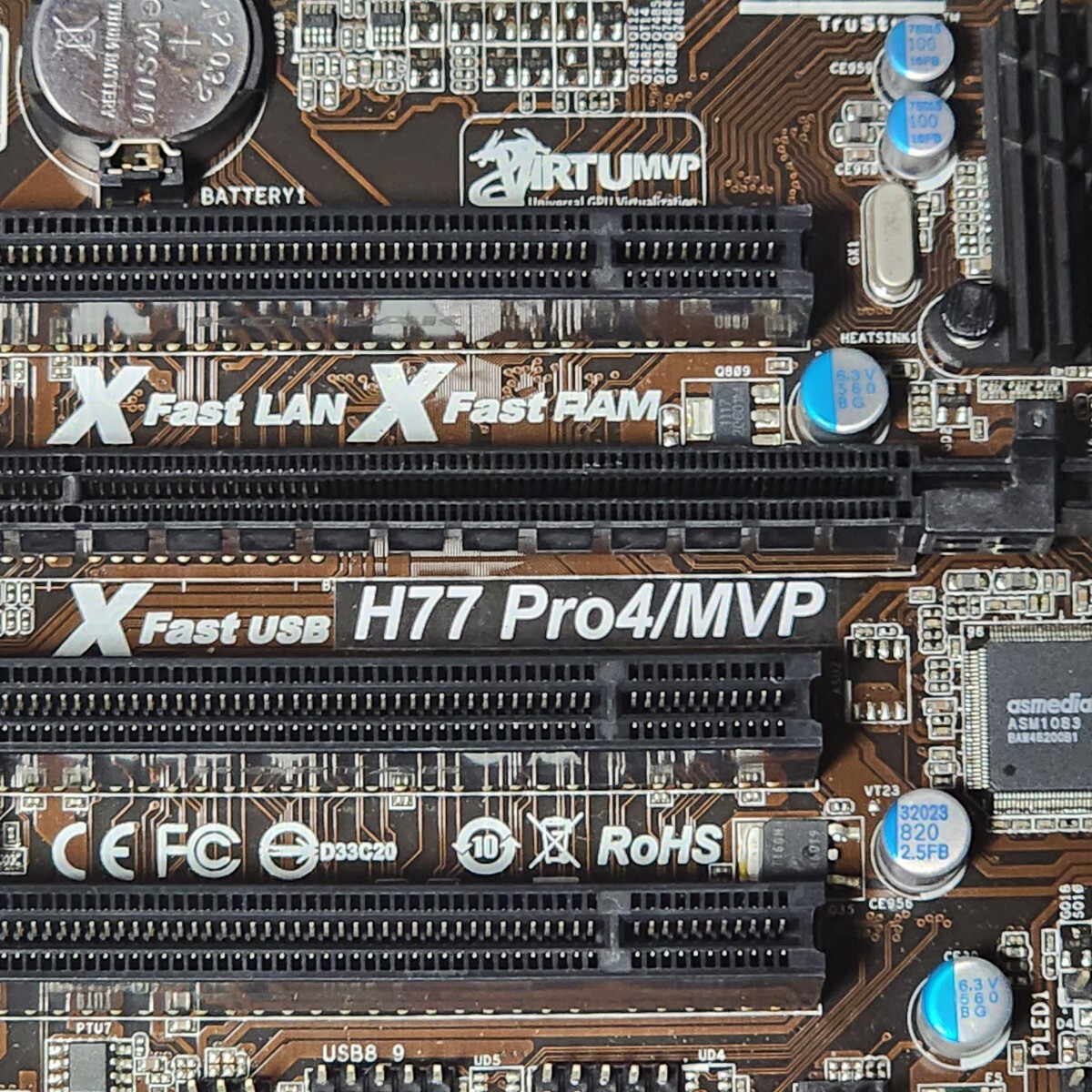 ASRock H77 Pro4/MVP LGA1155 ATXマザーボード ジャンク品 PCパーツの画像2