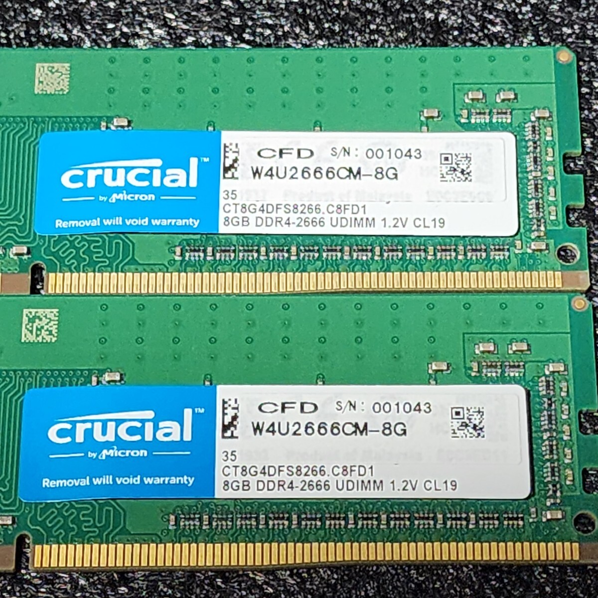 CRUCIAL DDR4-2666MHz 16GB (8GB×2枚キット) CT8G4DFS8266.C8FD1 動作確認済み デスクトップ用 PCメモリ (2)の画像2