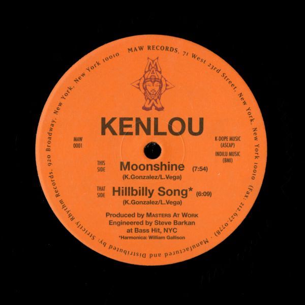 試聴 Kenlou - Moonshine / Hillbilly Song [12inch] MAW Records US 1995 House_画像1