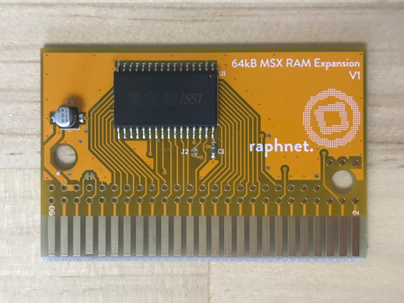 MSX用RAM増設カートリッジ基板（64KB実装済、カートリッジケースなし）_画像1