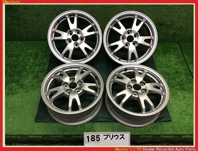 【送料無料】ZVW30 プリウス S 前期 純正 アルミホイール 15×6J+45 5穴-100 4本セット シルバー 冬用/スタッドレス用などにも♪の画像1