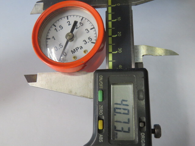 3.5Mpa+1.5Mpa 高圧と常圧,普通圧 圧力計 1/8 40φ 圧力メーターMAX 純正 埋込式 2個セット 送300 N-3_画像3