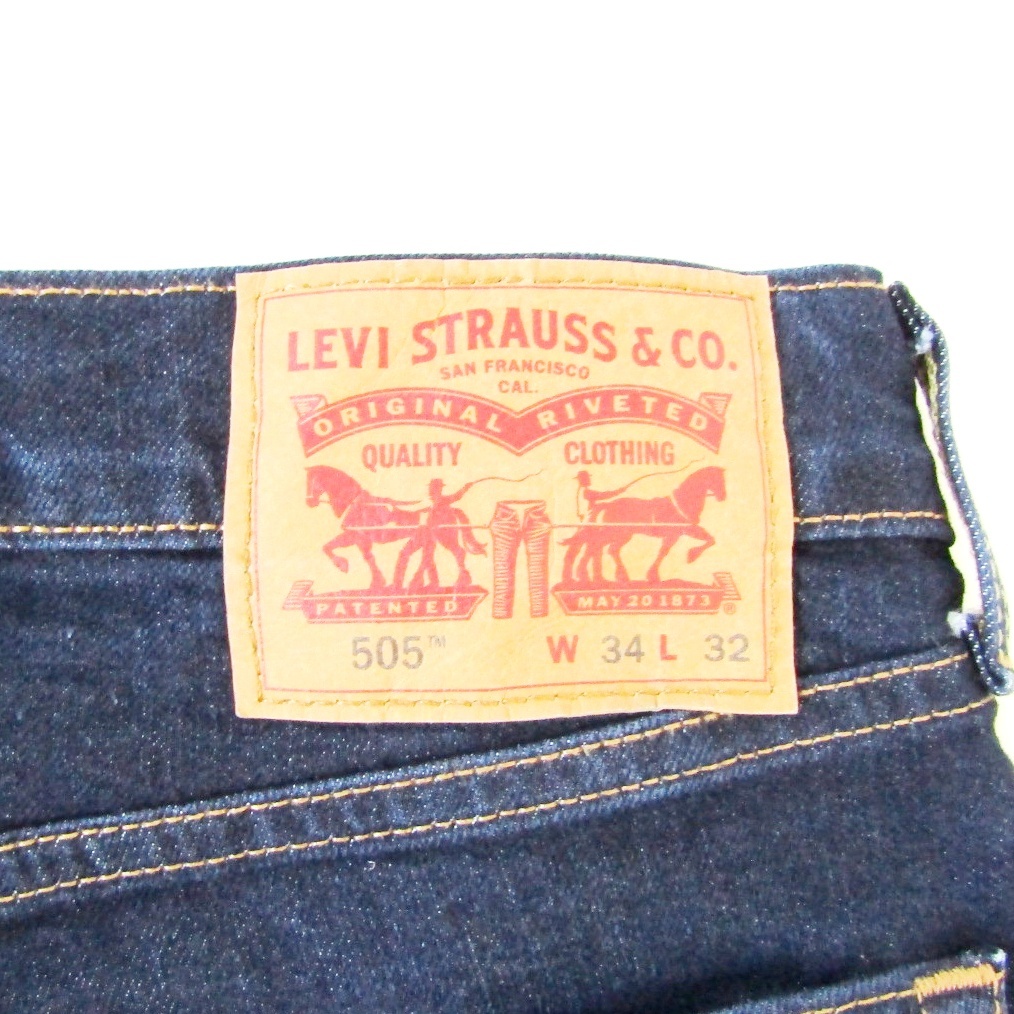 LEVI’Sリーバイス505WARM▼ストレッチストレートデニム▼濃紺▼ビッグサイズ▼34インチ▼ウエスト約88cm_画像7