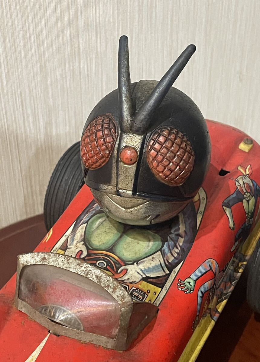 ◆◇◆ ビンテージ ブリキ  昭和レトロ  仮面ライダーレースカー 石森プロ 毎日放送 東映 日本製 オリジナル ◆◇◆の画像9