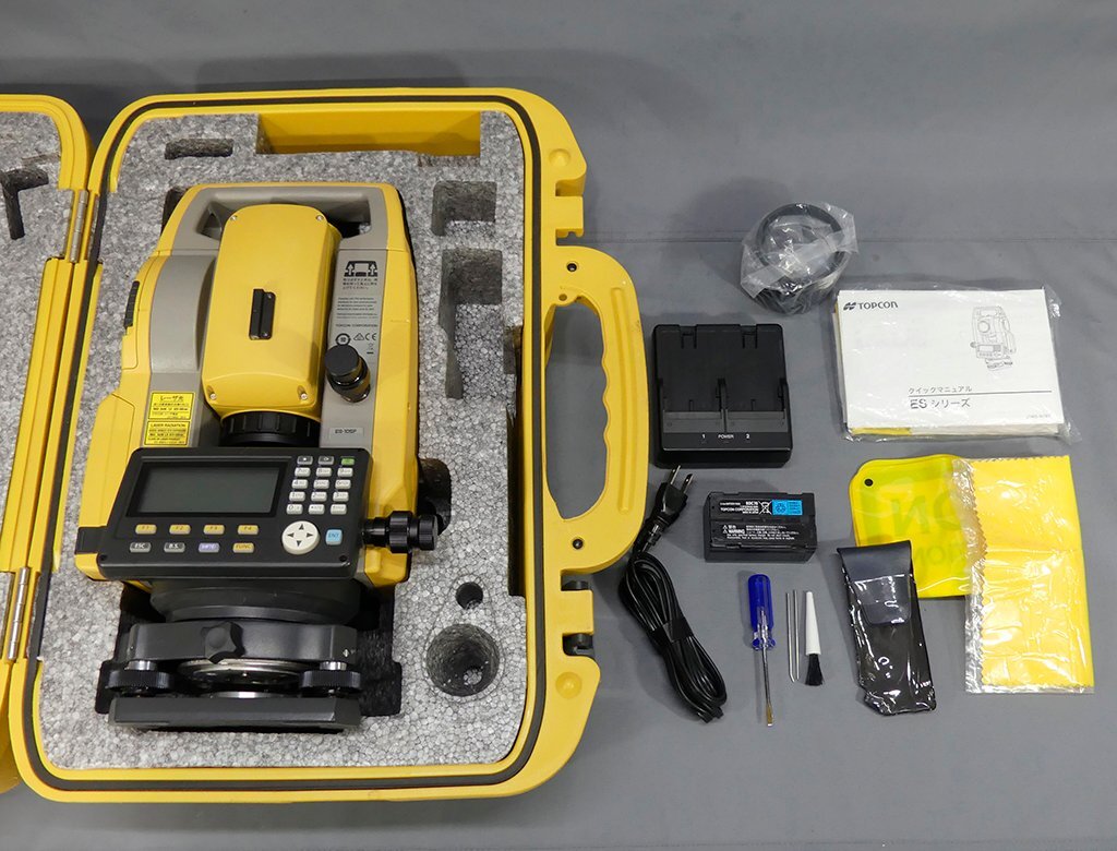 TOPCON ES-105F 中古 現状渡し 測量機 トプコン トータルステーション○ S2404-5661_画像8