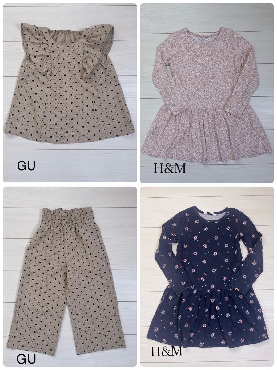 キッズ女の子/まとめ売り10点セット/ZARA/H&M/GU/GAP/ワンピース/トップス/Tシャツ/デニム/その他