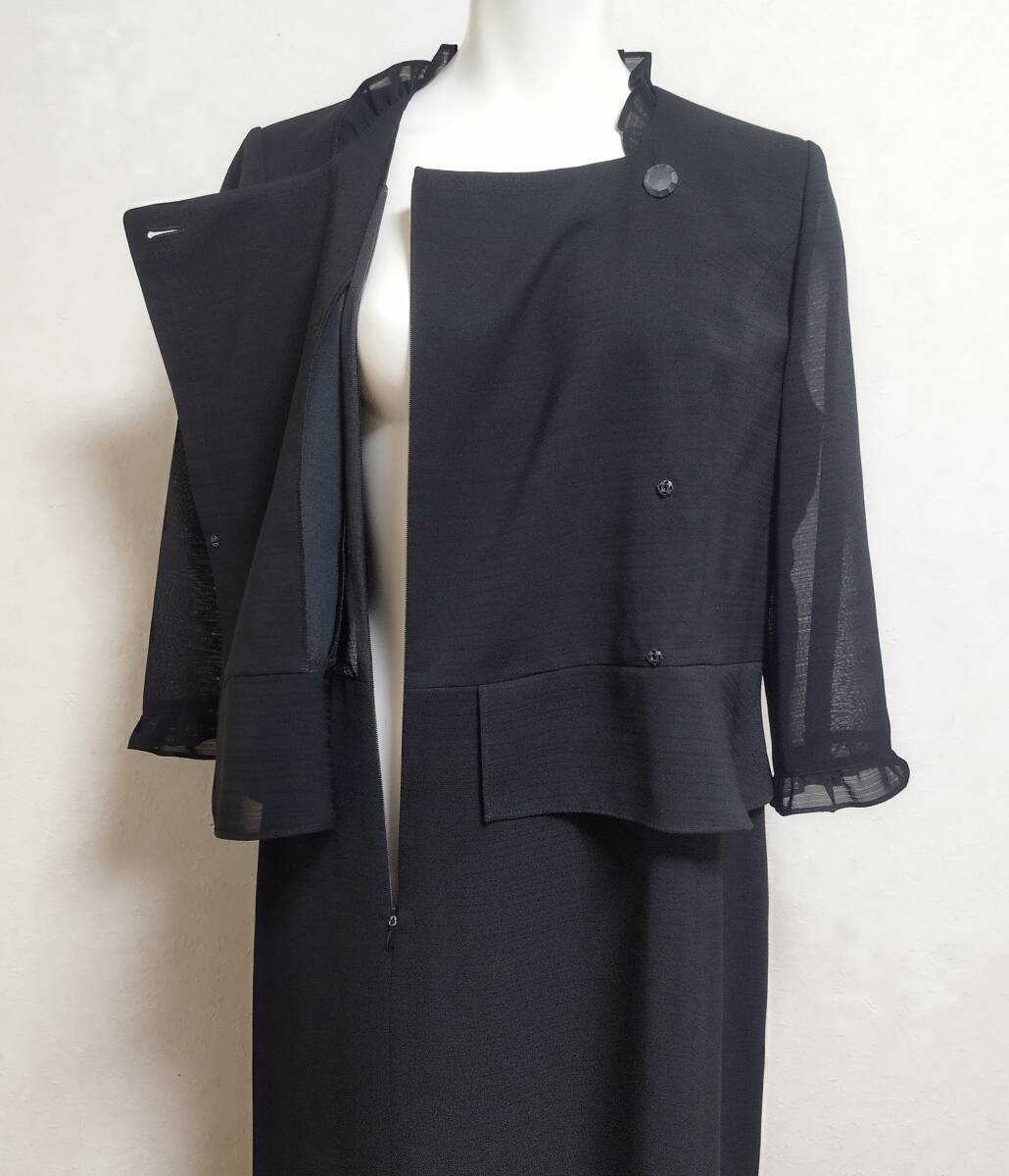 超美品 Lサイズ11 D'REREAD-af 東京ソワール 高級 春夏 ブラック 超美品 Lサイズ11 D'REREAD-af 東京ソワール 高級 春夏 ブラック