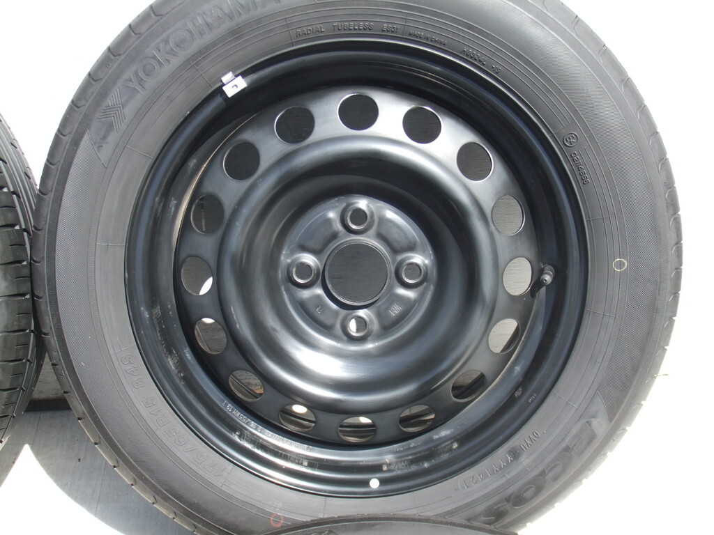 トヨタ純正ホイール NHP10 アクア ヴィッツ iQ スペイド ポルテ 5.5J 100 +45 2021年製 ECOS ES31 175/65R15 4本 C02の画像3