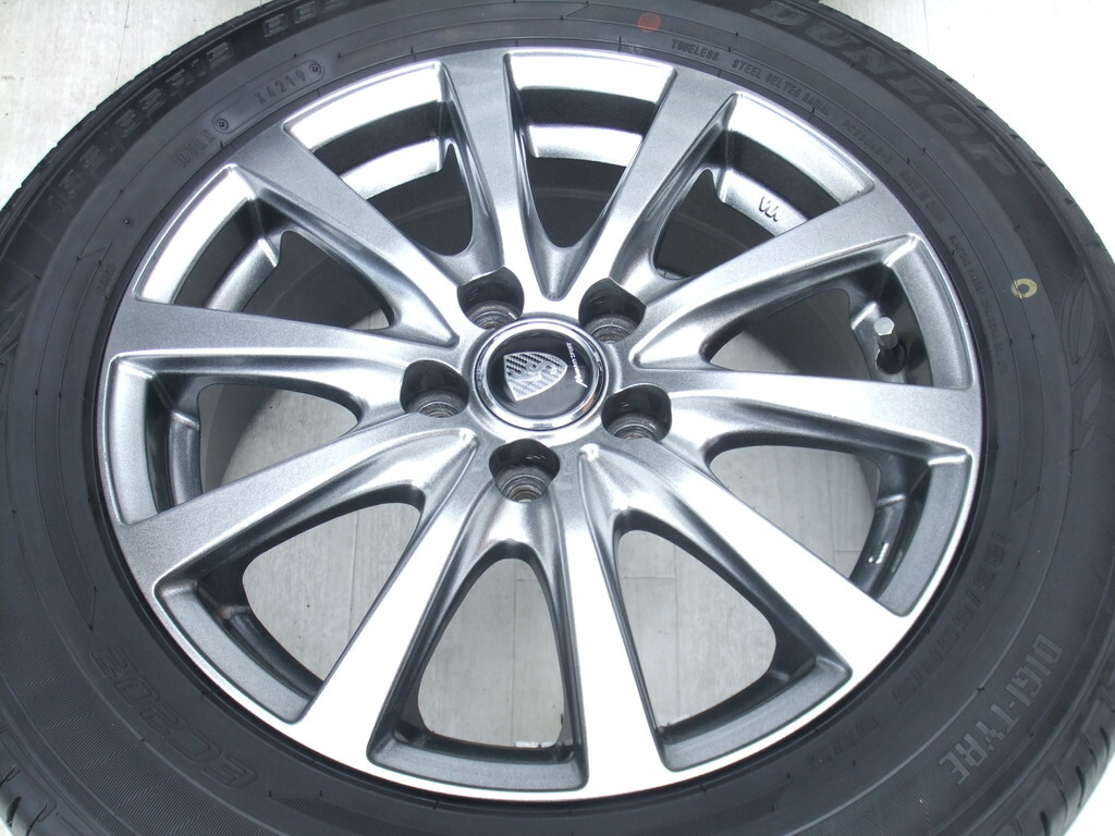 良品 MANARAY SPORT シエンタ プリウス アリオン プレミオ 6J 100 +45 2019年製 EC202 185/65R15 4本 A01_画像5