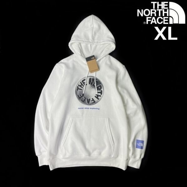 売切り【正規新品】THE NORTH FACE◆BRAND PROUD HOODIE パーカー スウェット グラフィック ボックスロゴ US限定(XL)白 181130-33_画像1